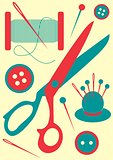 Sewing tools icons