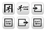Emergency exit vector buttons set