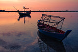 fisherman's Boats on sunset