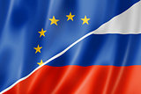 Europe and Russia flag