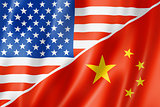 USA and China flag