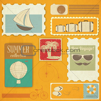 Summer Travel Card in Vintage Style
