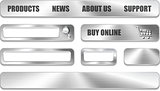 Metallic website design elements