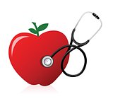 healthy food concept with a Stethoscope