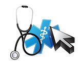 online medicine with a Stethoscope