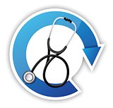 medical symbol with a Stethoscope