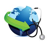 international medicine concept with a Stethoscope
