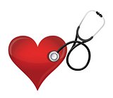 health heart concept with a Stethoscope