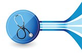 blue design with a Stethoscope
