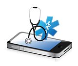 medical app with a Stethoscope