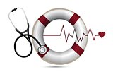 lifeline and lifebuoy with a Stethoscope