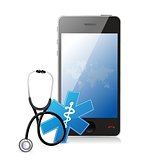 smartphone medical app with a Stethoscope
