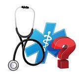 question mark with a Stethoscope