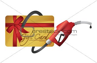 gift card with a gas pump nozzle