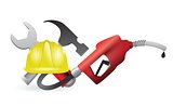 tools with a gas pump nozzle