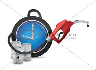 watch with a gas pump nozzle