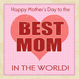 Happy mothers day retro poster