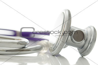 Closeup of a stethoscope