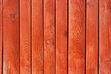 Old wooden red fence