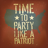 American patriotic poster, vector, EPS10