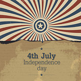 Poster design for 4th july celebration. Vector, EPS10