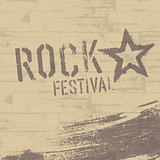 Rock festival abstract poster template. Vector, EPS10