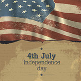 Independence day vintage poster design. Vector, EPS10