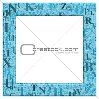 Blue Letter Frame