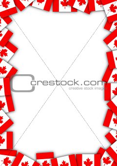 Canada flag border