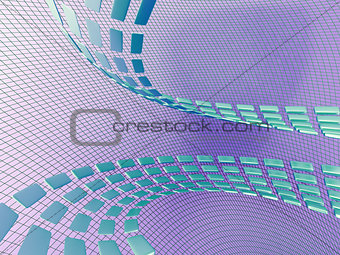 abstract cubes on the light netted background