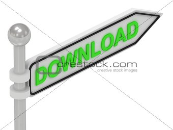 DOWNLOAD arrow sign with letters 