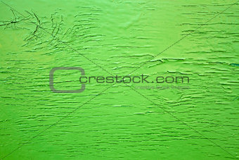 Wooden board painted in green