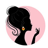 Beautiful silhouette woman