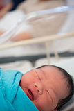 Asian Newborn Baby smiling