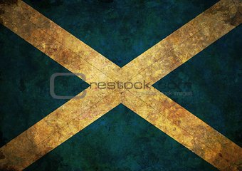 Grunge Scotland Flag