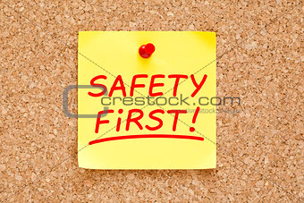 Safety First Sticky Note