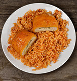 Stuffed Chicken Fillet With Rice