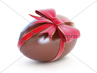 chocolate egg with bow