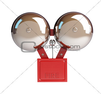 fire alarm 3d Illustrations on a white background