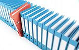 office folders, binder 3d Illustrations on a white background