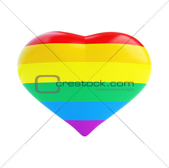 heart of the gay flag