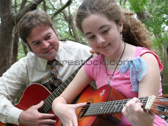 Guitar Lesson Outdoors