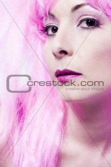 Curious pink wig