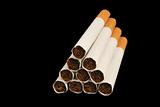 Isolated Cigarettes on a black background