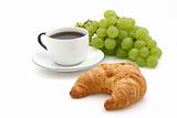 Croissant, cup of coffee