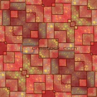 Red tile surface