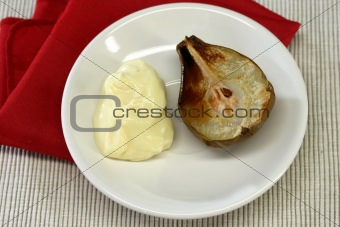 Roasted Pear and Custard
