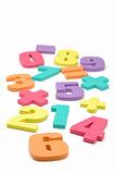 Foam numbers and maths symbols