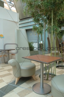 Interior design of food court area