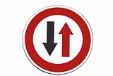 Traffic sign - one way only, two arrows